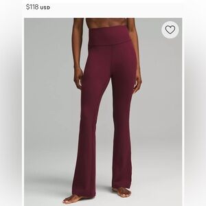 NWT. Lululemon Groove pants flare. Burgundy. Size 4. Never worn.